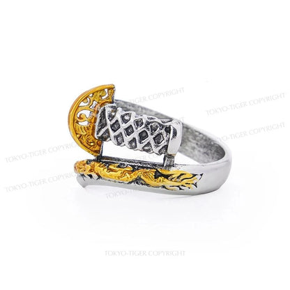 Tokyo-Tiger Japanese Samurai Dragon Sword Ring