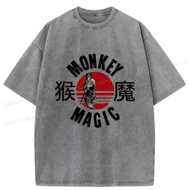 Tokyo-Tiger Monkey Magic Japan Washed T-Shirt