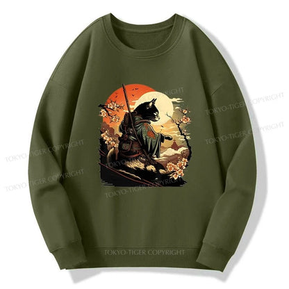 Tokyo-Tiger Cat Ninja Ukiyo-e Anime Style Samurai Sweatshirt