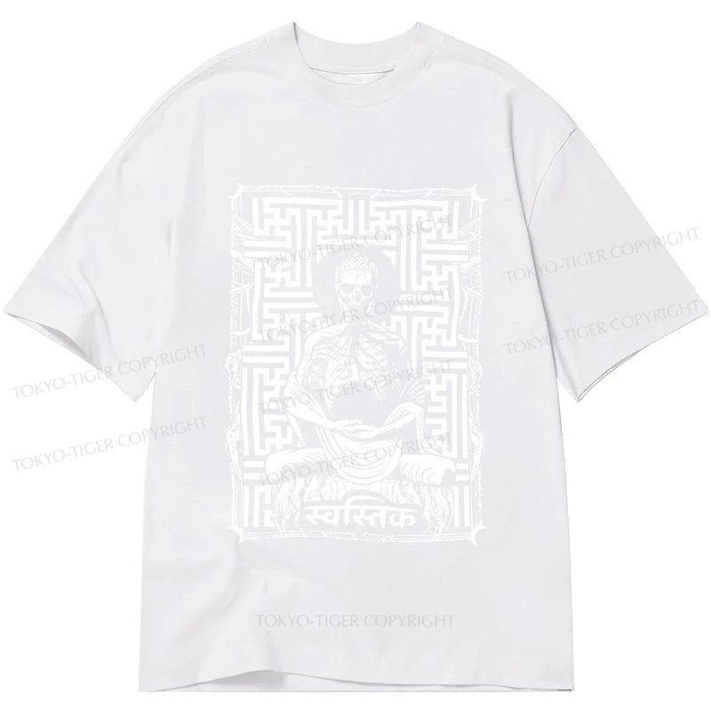 Tokyo-Tiger Sayagata Buddha Graphic Classic T-Shirt