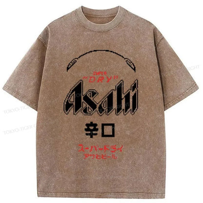 Tokyo-Tiger Asahi Beer Logo Washed T-Shirt