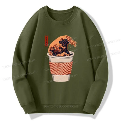 Tokyo-Tiger The Great Wave Coffee Sweatshirt