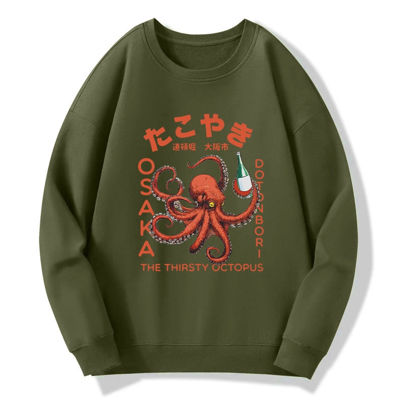 Tokyo-Tiger Octopus Drinks Soju Sweatshirt