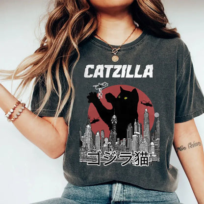 Tokyo-Tiger Catzilla Vintage Washed T-Shirt