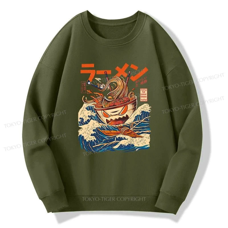 Tokyo-Tiger The Great Wave Ramen Kaiju Sweatshirt