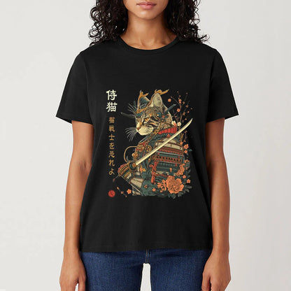 Tokyo-Tiger Cat Samurai Japanese Art Classic T-Shirt