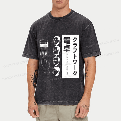 Tokyo-Tiger Kraftwerk Japan Washed T-Shirt