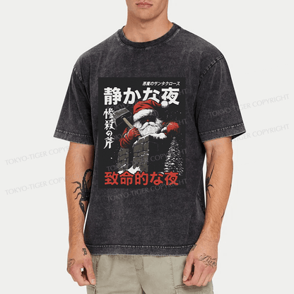 Tokyo-Tiger Not So Silent Night Washed T-Shirt