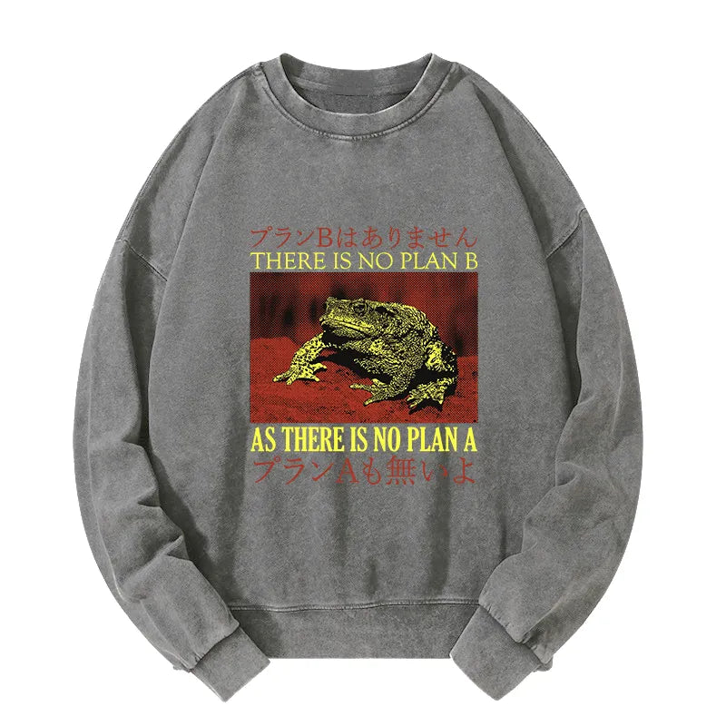 Tokyo-Tiger There Is No Plan B Frog Washed Sweatshirt