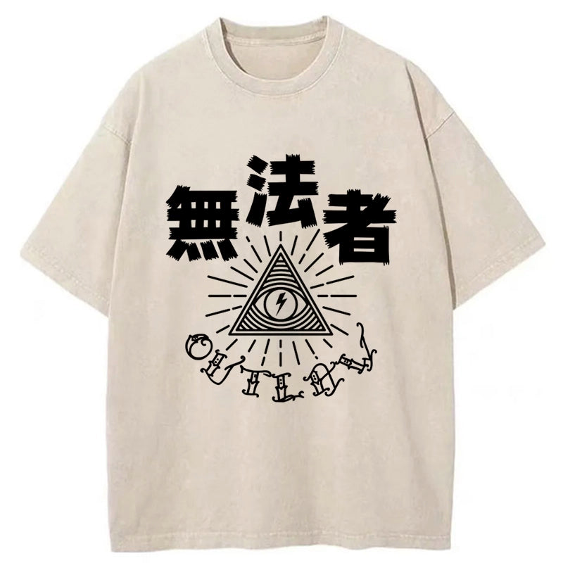 Tokyo-Tiger Cycling Outlaw Real Riders Washed T-Shirt
