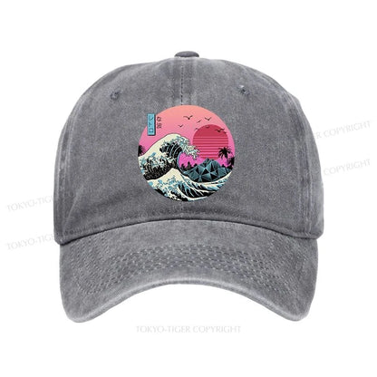 Tokyo-Tiger Japanese The Great Retro Wave Washed Cap