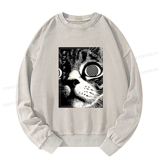 Tokyo-Tiger Scary Cat Japan Washed Sweatshirt