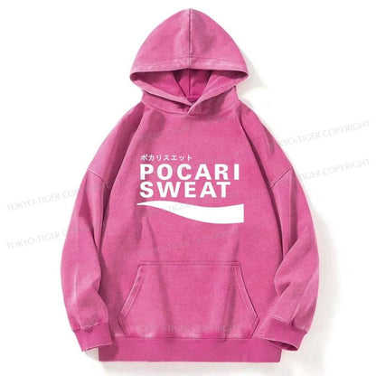 Tokyo-Tiger Japanese Pocari Sweat Logo Washed Hoodie