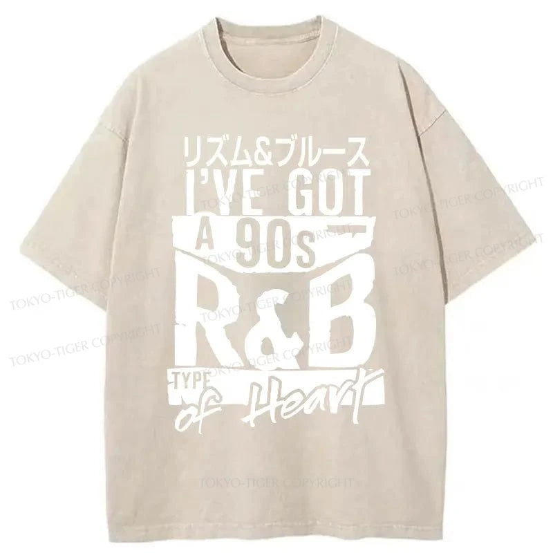 Tokyo-Tiger R&B Heart Japanese Washed T-Shirt