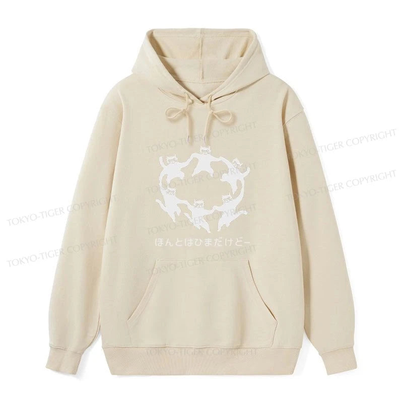 Tokyo-Tiger Leisure Cats Japanese Classic Hoodie