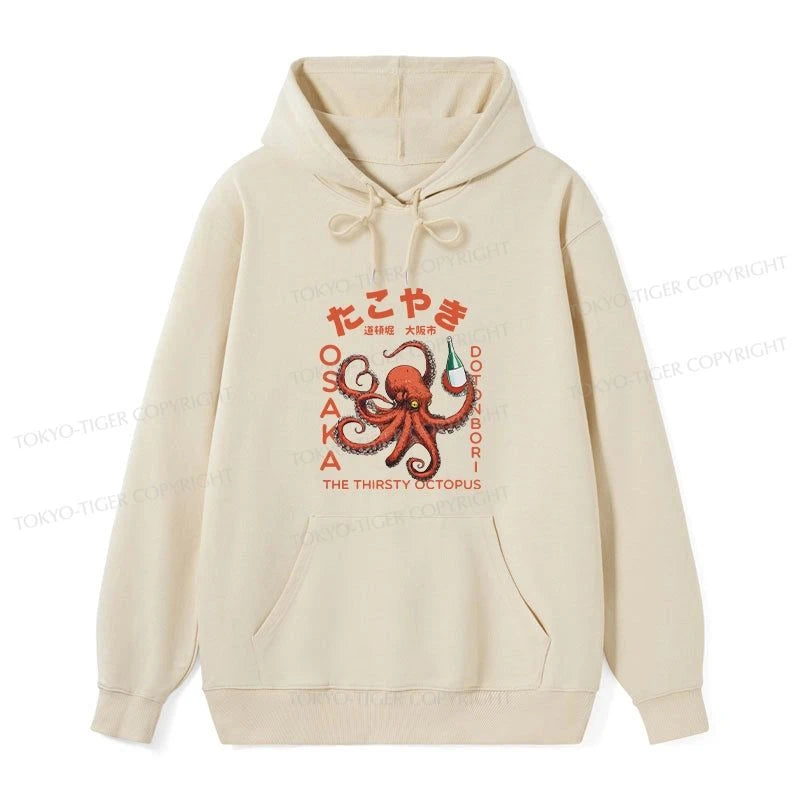 Tokyo-Tiger Octopus Drinks Soju Classic Hoodie