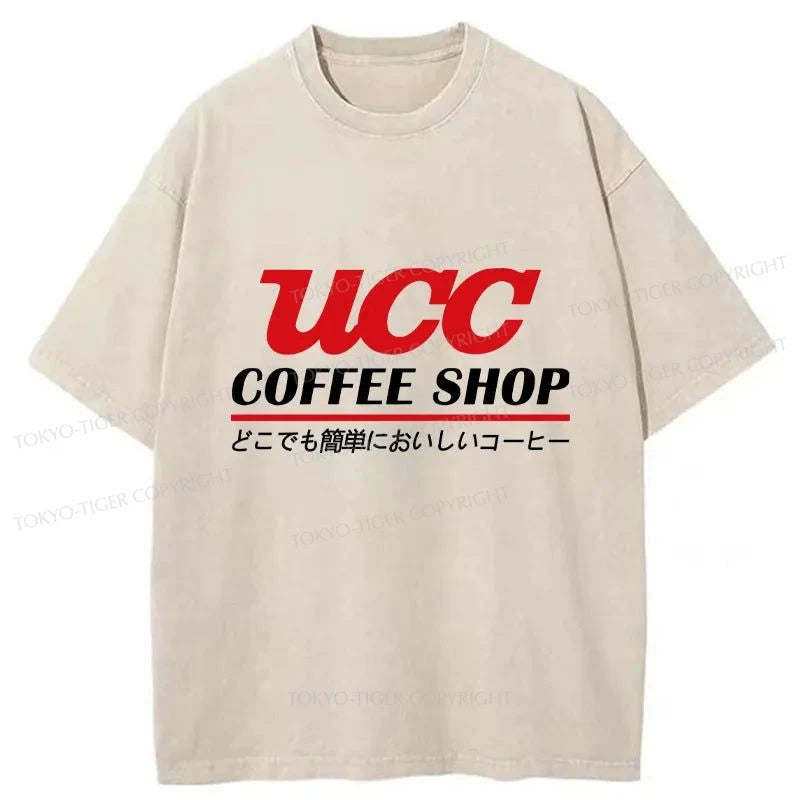 Tokyo-Tiger UCC Ueshima Coffee Washed T-Shirt