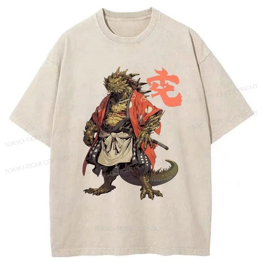 Tokyo-Tiger Japanese Mythology Creature Washed T-Shirt