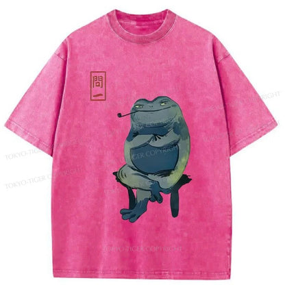 Tokyo-Tiger Proud Frog Japanese Washed T-Shirt