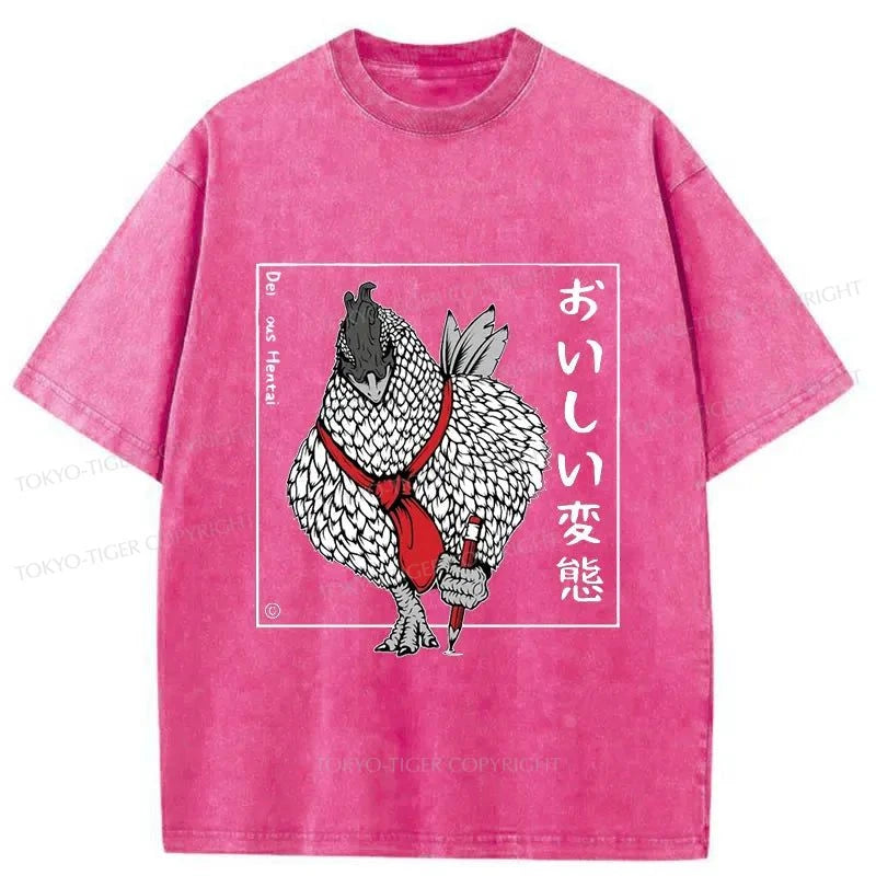 Tokyo-Tiger Delicious Hentai Japanese Washed T-Shirt