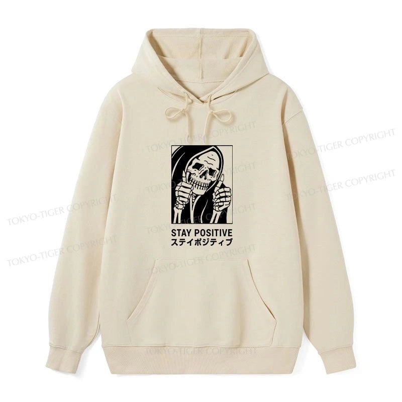 Tokyo-Tiger Stay Positive Skeleton Classic Hoodie