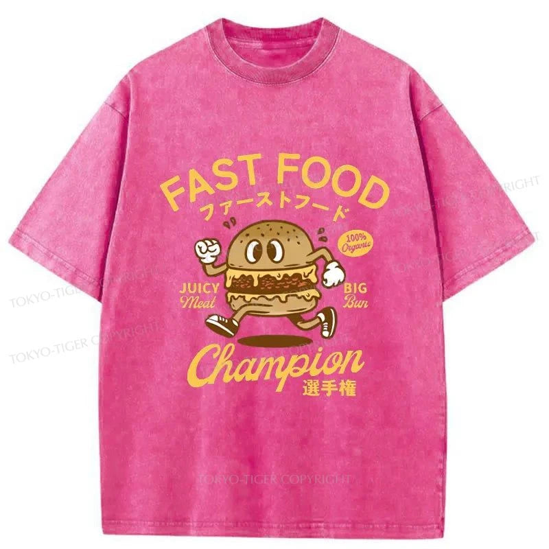 Tokyo-Tiger Fast Food Japanese Washed T-Shirt