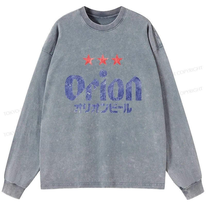 Tokyo-Tiger Orion Breweries Washed Long Sleeve T-Shirt