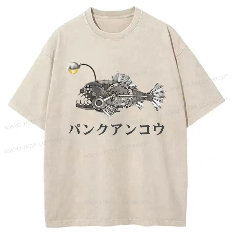 Tokyo-Tiger Anglerfish Japanese Washed T-Shirt