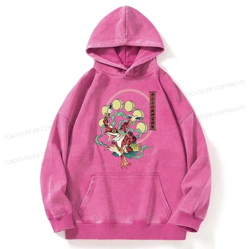 Tokyo-Tiger Frog Monster Japanese Washed Hoodie