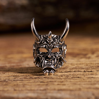 Tokyo-Tiger Oni Mask Retro Japanese Ring