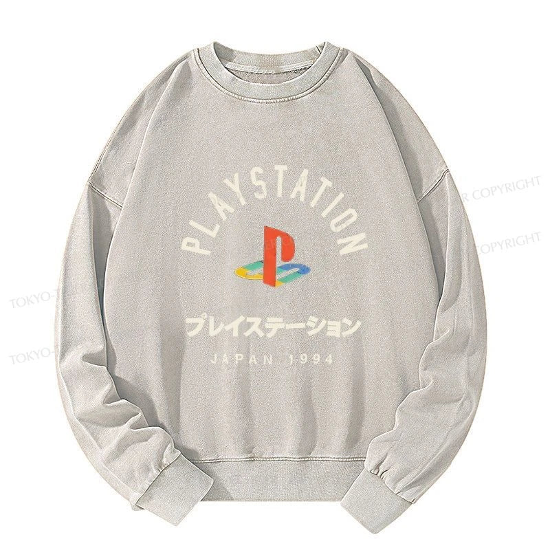 Tokyo-Tiger PlayStation Logo Japan Washed Sweatshirt