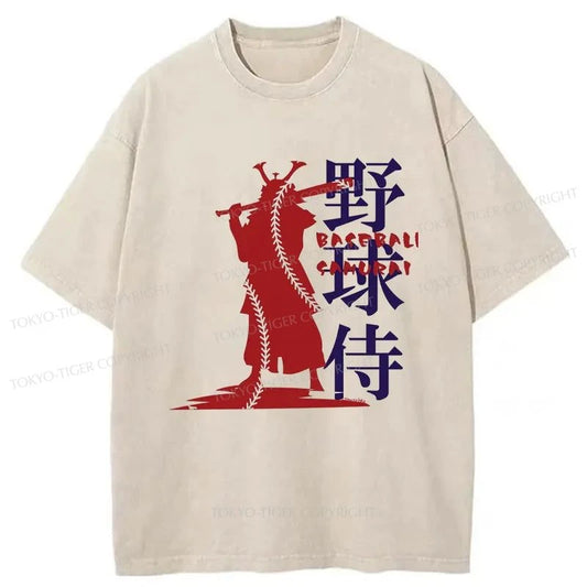 Tokyo-Tiger Baseball Samurai Washed T-Shirt