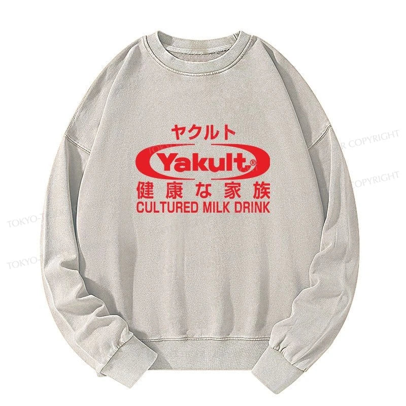 Tokyo-Tiger Yakult Logo Washed Sweatshirt