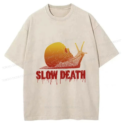 Tokyo-Tiger Slow Death Snail Washed T-Shirt