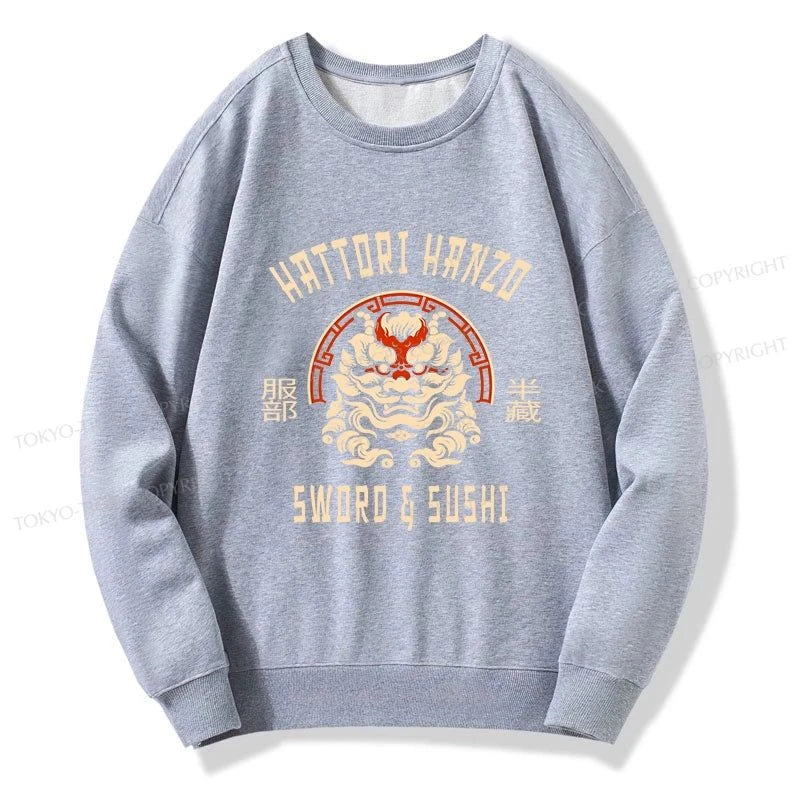 Tokyo-Tiger Hattori Hanzo Sword And Sushi Japanese Sweatshirt