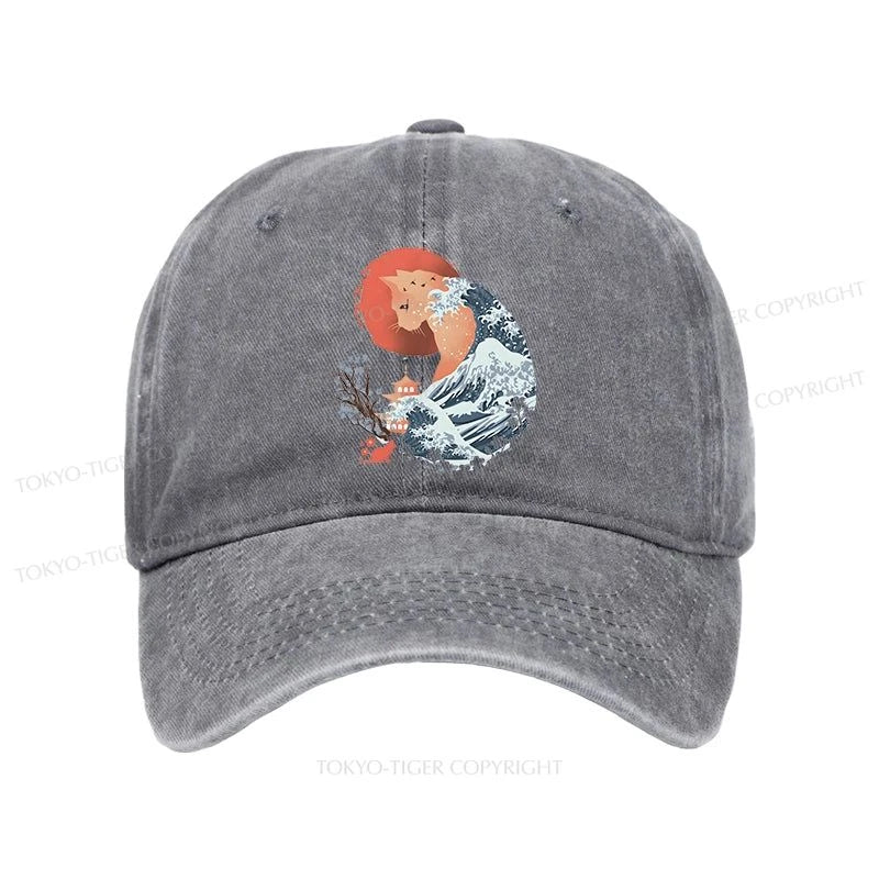 Tokyo-Tiger Spirit Cat Wave Japan Washed Cap