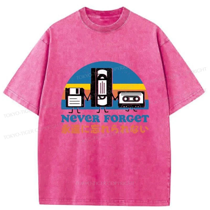 Tokyo-Tiger Never Forget Tape Washed T-Shirt