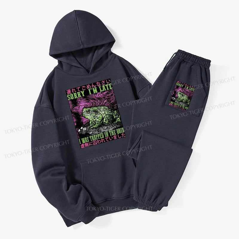 Tokyo-Tiger Frogs Trapped In The Void Fleece Lined Hoodie Set