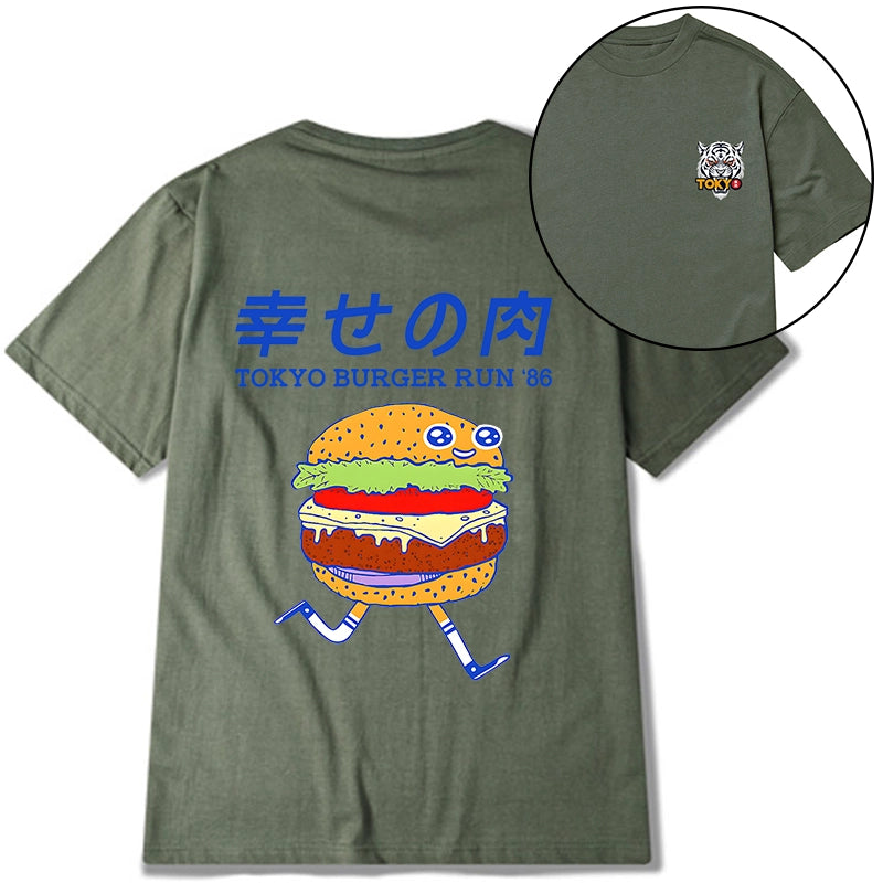 Tokyo-Tiger Tokyo Burger Run Japanese Front Back Classic T-Shirt