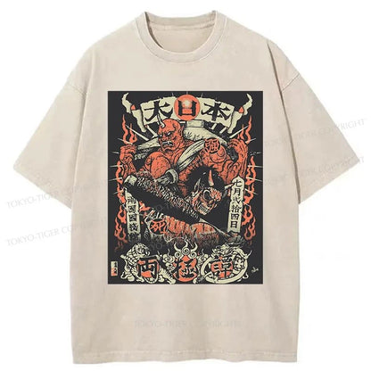 Tokyo-Tiger Japanese Monster Washed T-Shirt