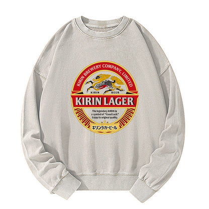 Tokyo-Tiger Kirin Ichiban Beer Logo Japan Washed Sweatshirt