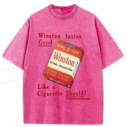 Tokyo-Tiger Winston Cigarettes Japanese Washed T-Shirt