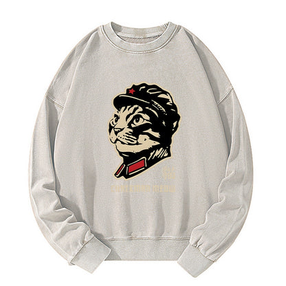 Tokyo-Tiger Chinese Spirit Cat Washed Sweatshirt