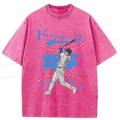 Tokyo-Tiger Japanese Shohei Ohtani Washed T-Shirt