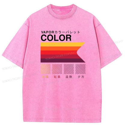 Tokyo-Tiger Vapor Color Palette Washed T-Shirt