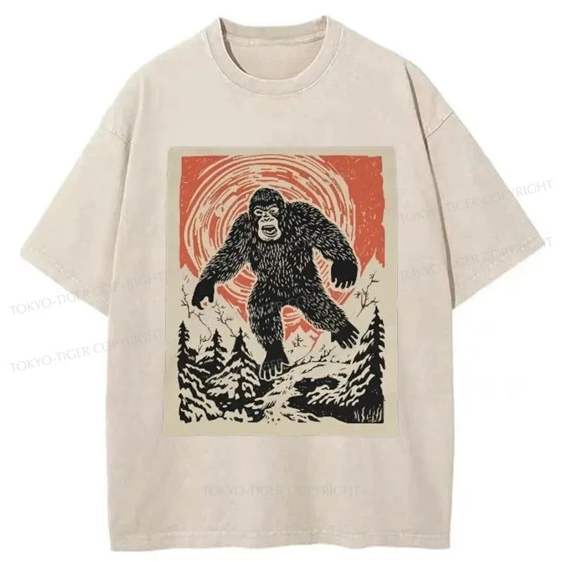 Tokyo-Tiger Bigfoot Monster Japanese Washed T-Shirt