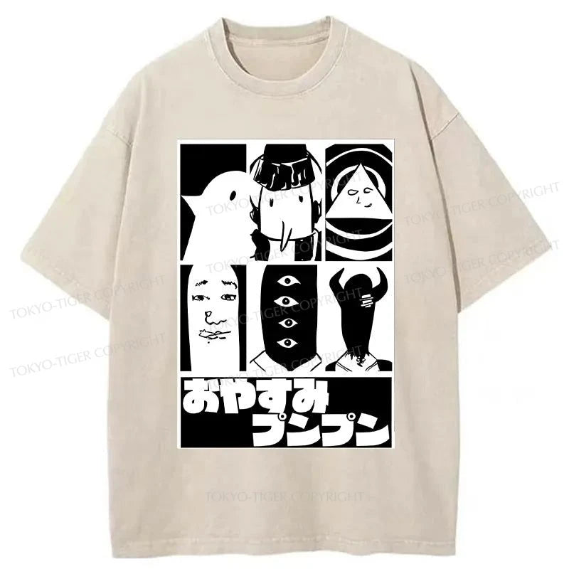 Tokyo-Tiger OYASUMI PUNPUN Washed T-Shirt