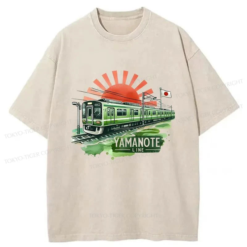 Tokyo-Tiger Yamanote Line Japan Washed T-Shirt