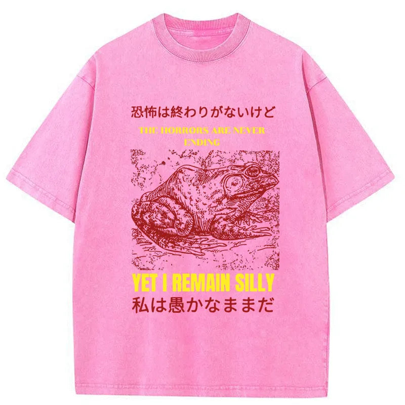 Tokyo-Tiger Horrors Vintage Japanese Frog Washed T-Shirt