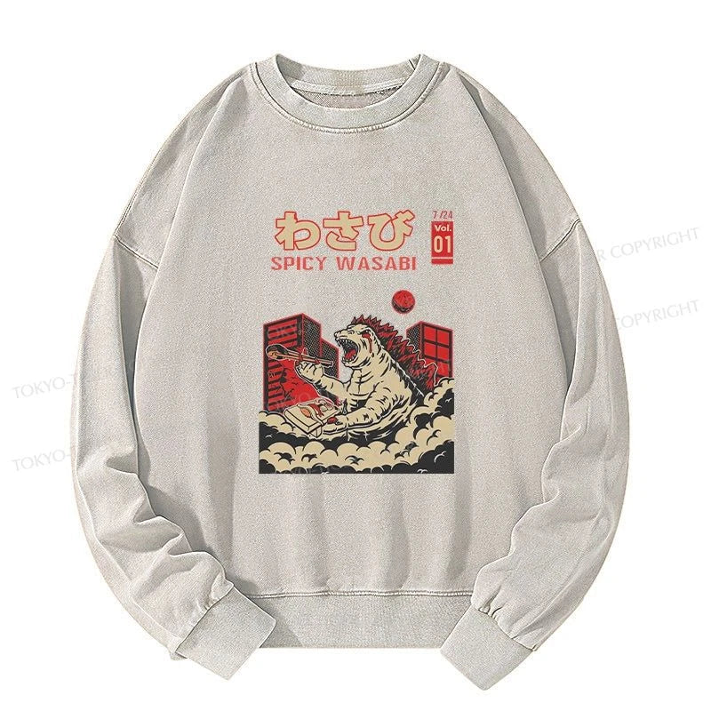 Tokyo-Tiger Spicy Wasabi Washed Sweatshirt